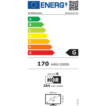 LG Smart Τηλεόραση 86" 4K UHD LED 86NANO81T6A HDR (2024)